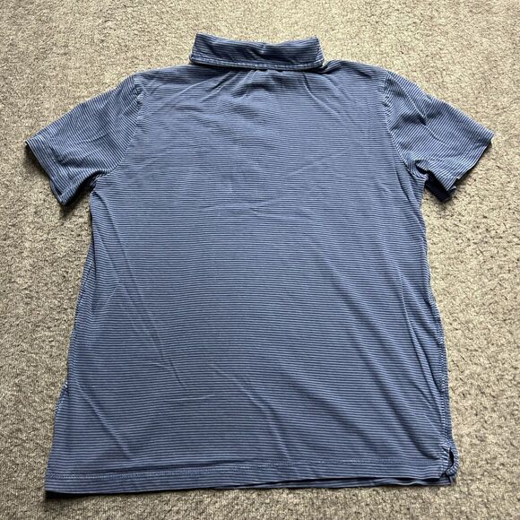 Vineyard Vines Polo Shirt Boys Size Large Blue Striped Short Sleeve Kids/Youth - Picture 5 of 7